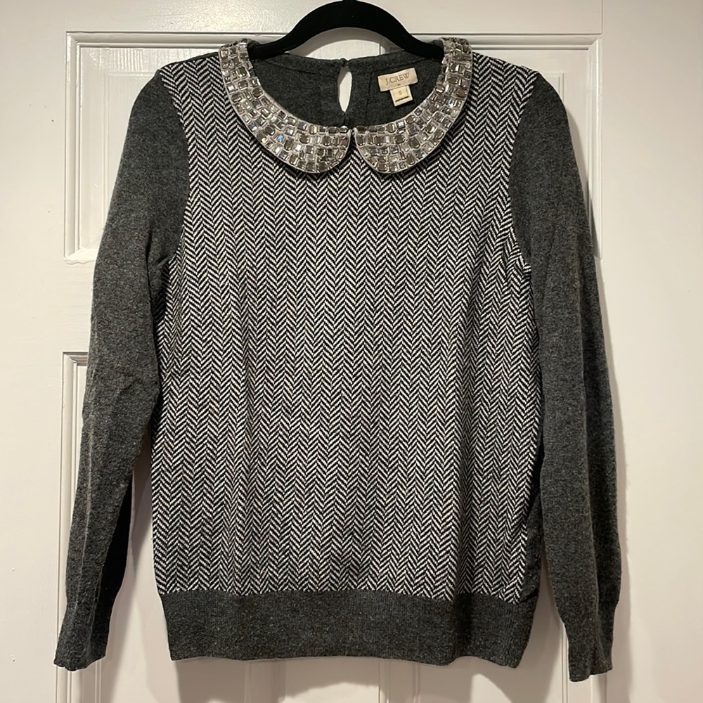 J Crew Herringbone Sweater